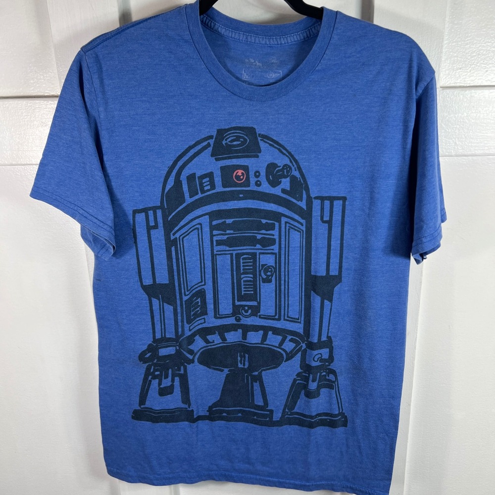 Star Wars R2-D2 Graphic T-Shirt Mens Medium Blue Heather Short Sleeve Droid Tee